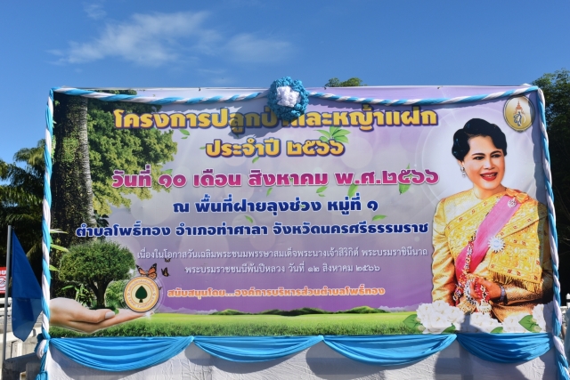 โครงการปลูกป่าและหญ้าแฝก ประจำปี 2566